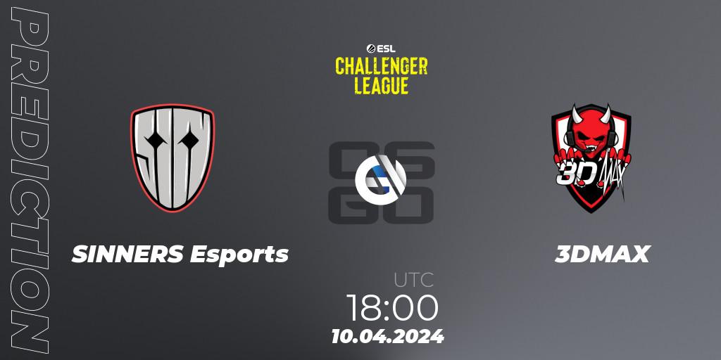 SINNERS Esports - 3DMAX: прогноз. 10.04.24, CS2 (CS:GO), ESL Challenger League Season 47: Europe