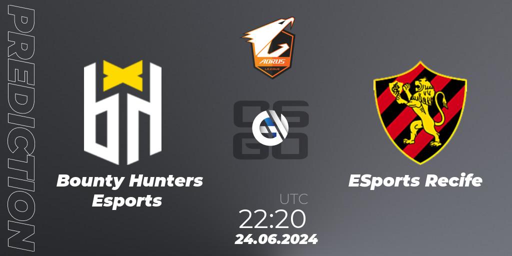 Bounty Hunters Esports - ESports Recife: прогноз. 24.06.2024 at 22:20, Counter-Strike (CS2), Aorus League 2024 Season 1: Brazil