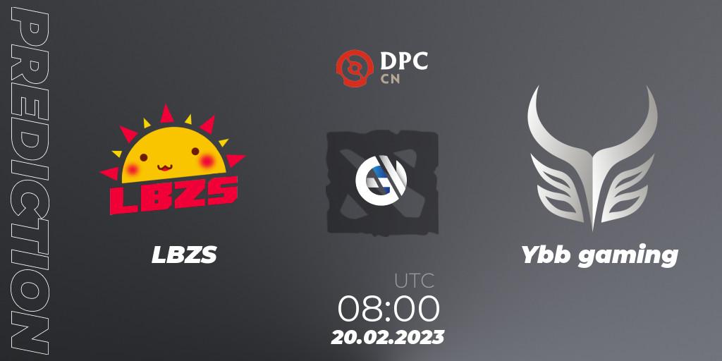 LBZS - Ybb gaming: прогноз. 20.02.23, Dota 2, DPC 2022/2023 Winter Tour 1: CN Division II (Lower)