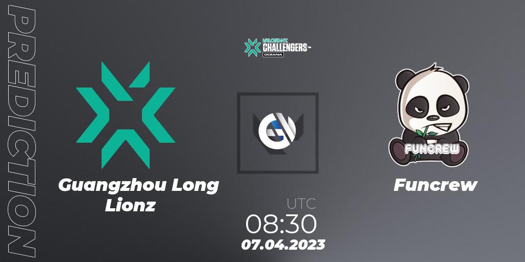 Guangzhou Long Lionz - Funcrew: прогноз. 07.04.2023 at 08:30, VALORANT, VALORANT Challengers 2023: Oceania Split 2 - Group Stage