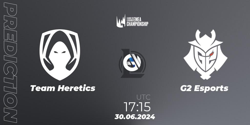 Team Heretics - G2 Esports: прогноз. 30.06.2024 at 17:15, LoL, LEC Summer 2024 - Regular Season