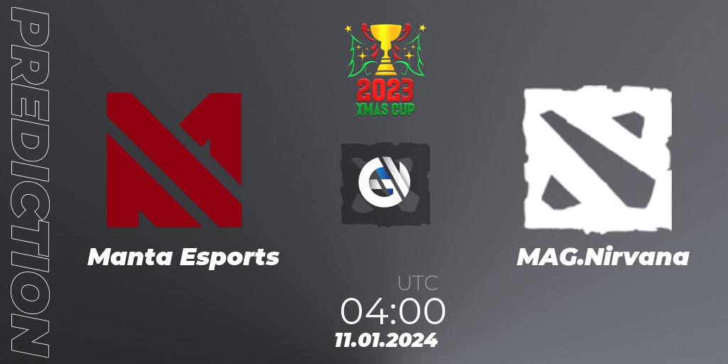 Manta Esports - MAG.Nirvana: прогноз. 11.01.2024 at 04:00, Dota 2, Xmas Cup 2023