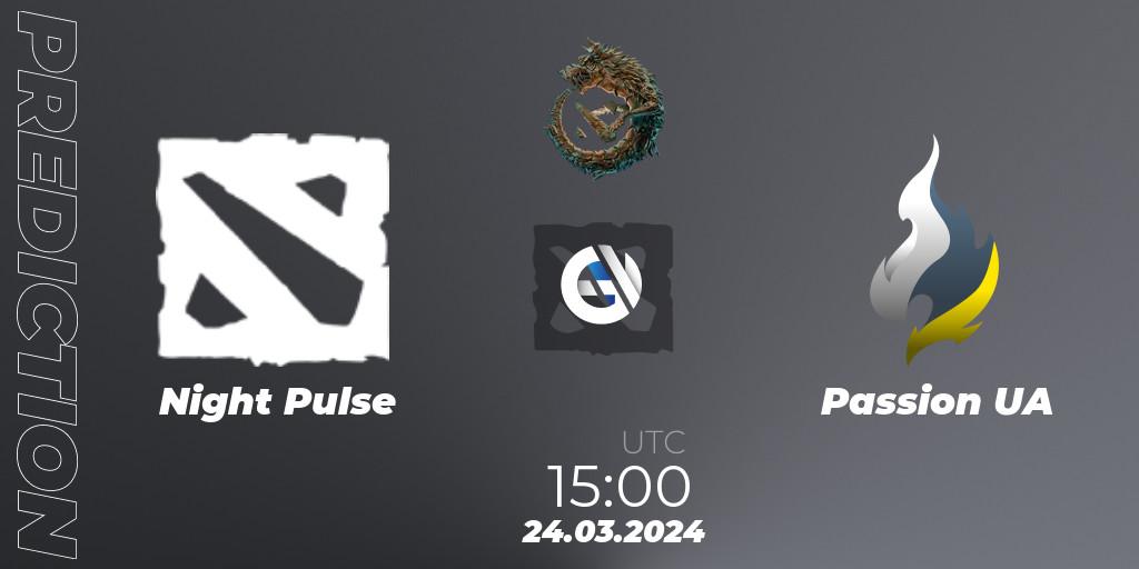 Night Pulse - Passion UA: прогноз. 24.03.2024 at 15:00, Dota 2, PGL Wallachia Season 1: Eastern Europe Open Qualifier #2