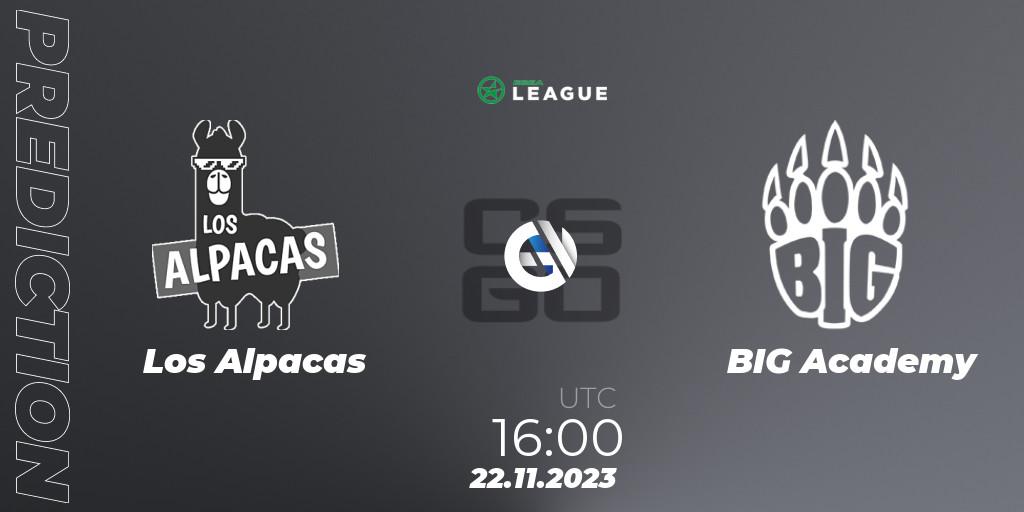 Los Alpacas - BIG Academy: прогноз. 22.11.2023 at 16:00, Counter-Strike (CS2), ESEA Season 47: Advanced Division - Europe