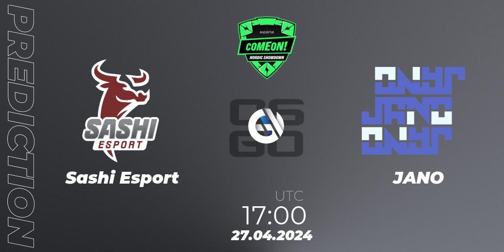Sashi Esport - JANO: прогноз. 27.04.2024 at 17:00, Counter-Strike (CS2), ComeOn Nordic Showdown