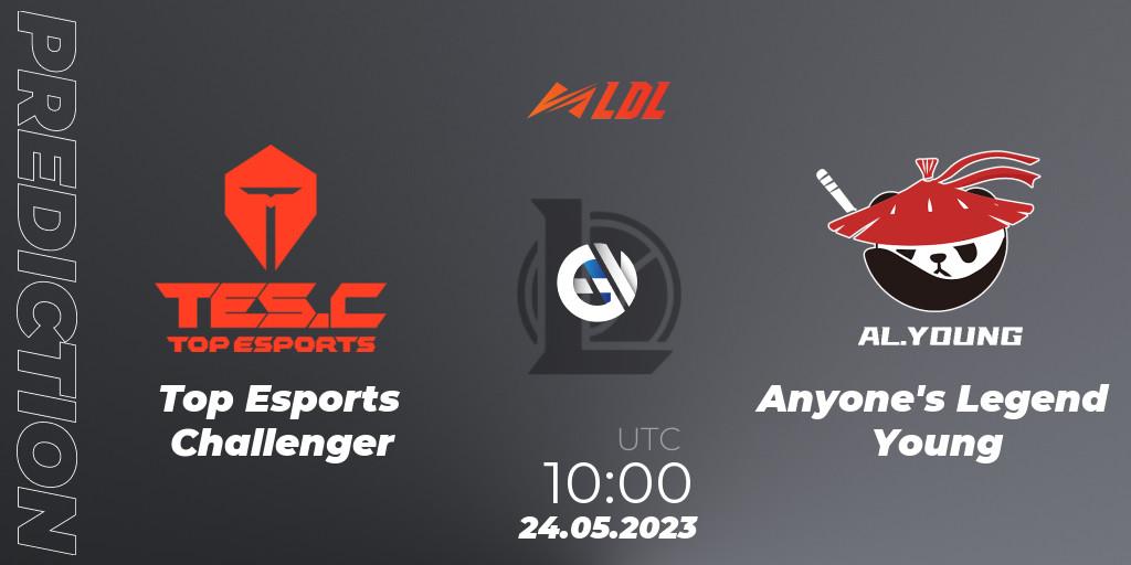 Top Esports Challenger - Anyone's Legend Young: прогноз. 24.05.2023 at 08:00, LoL, LDL 2023 - Regular Season - Stage 2