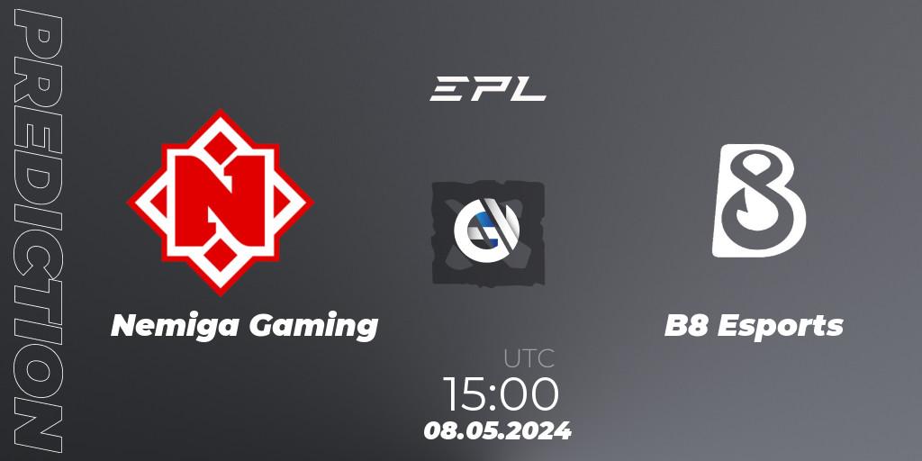 Nemiga Gaming - B8 Esports: прогноз. 08.05.2024 at 16:00, Dota 2, European Pro League Season 18