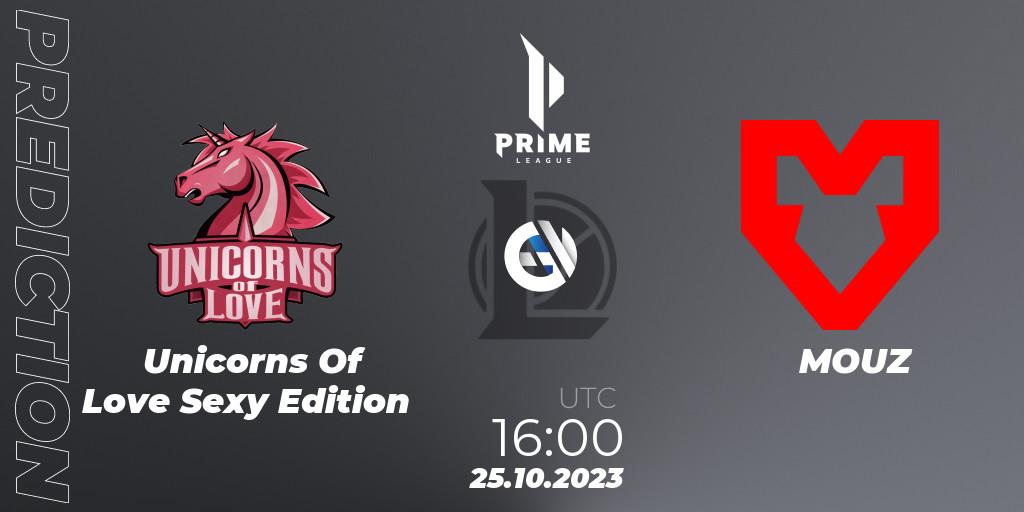 Unicorns Of Love Sexy Edition - MOUZ: прогноз. 25.10.2023 at 16:00, LoL, Prime League Pokal 2023