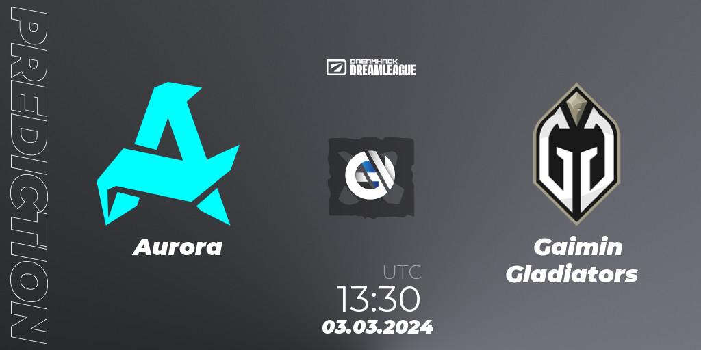 Aurora - Gaimin Gladiators: прогноз. 03.03.24, Dota 2, DreamLeague Season 22