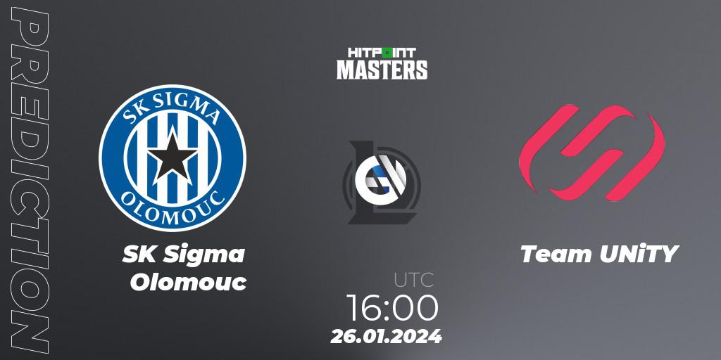 SK Sigma Olomouc - Team UNiTY: прогноз. 26.01.2024 at 16:00, LoL, Hitpoint Masters Spring 2024