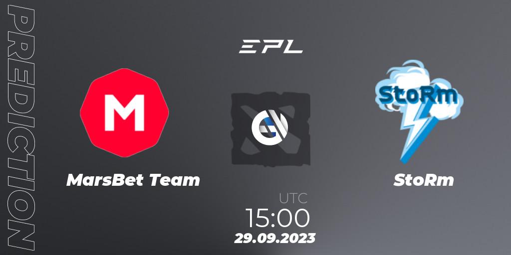 MarsBet Team - StoRm: прогноз. 29.09.23, Dota 2, European Pro League Season 12