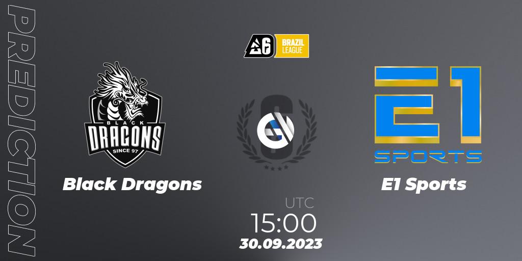 Black Dragons - E1 Sports: прогноз. 30.09.2023 at 15:00, Rainbow Six, Brazil League 2023 - Stage 2