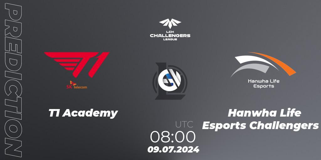 T1 Academy - Hanwha Life Esports Challengers: прогноз. 09.07.2024 at 08:00, LoL, LCK Challengers League 2024 Summer - Group Stage