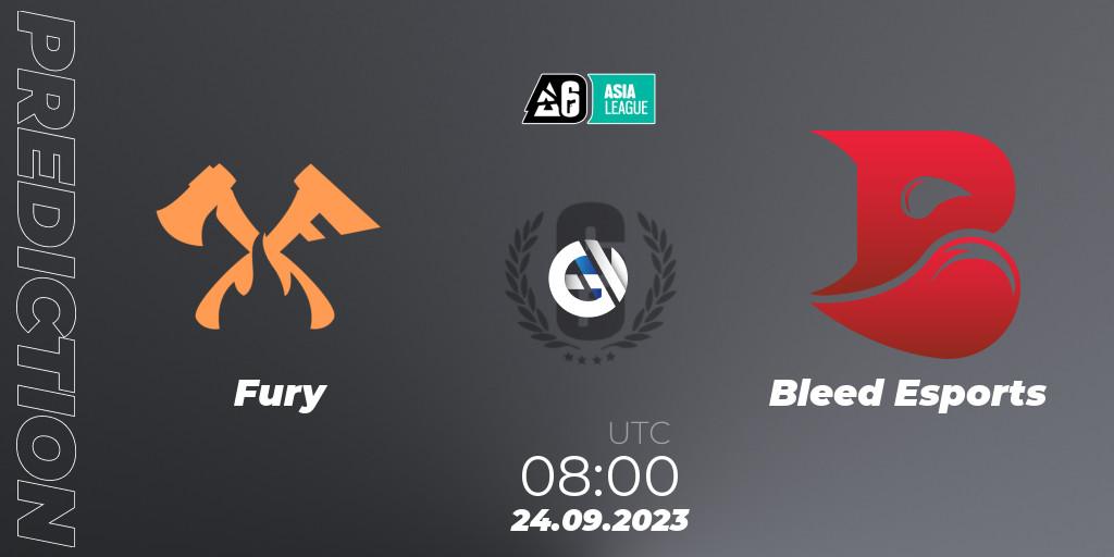 Fury - Bleed Esports: прогноз. 24.09.2023 at 08:00, Rainbow Six, SEA League 2023 - Stage 2