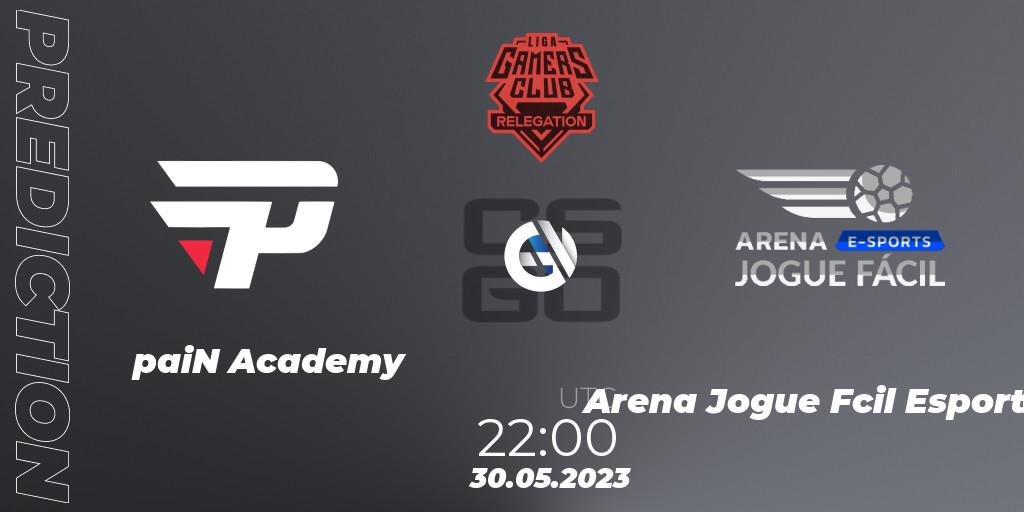 paiN Academy - Arena Jogue Fácil Esports: прогноз. 30.05.2023 at 22:00, Counter-Strike (CS2), Gamers Club Liga Série A: May 2023
