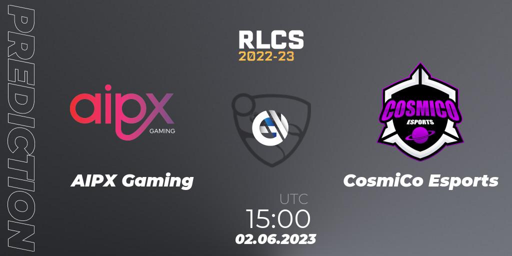AIPX Gaming - CosmiCo Esports: прогноз. 09.06.23, Rocket League, RLCS 2022-23 - Spring: Sub-Saharan Africa Regional 3 - Spring Invitational