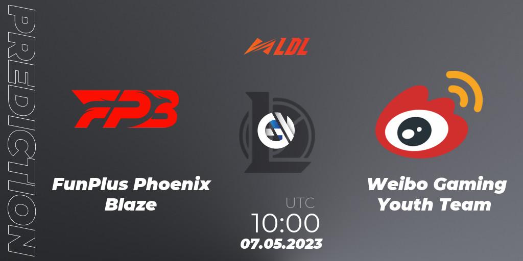FunPlus Phoenix Blaze - Weibo Gaming Youth Team: прогноз. 07.05.2023 at 12:00, LoL, LDL 2023 - Regular Season - Stage 2