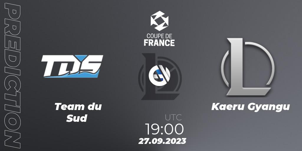 Team du Sud - Kaeru Gyangu: прогноз. 27.09.2023 at 18:00, LoL, Coupe de France 2023
