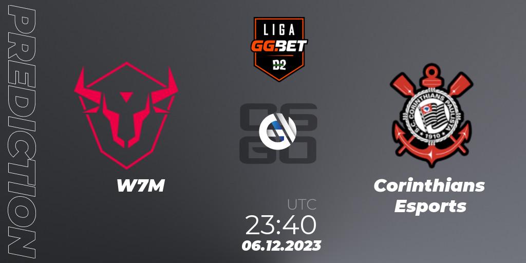 W7M - Corinthians Esports: прогноз. 07.12.2023 at 00:00, Counter-Strike (CS2), Dust2 Brasil Liga Season 2