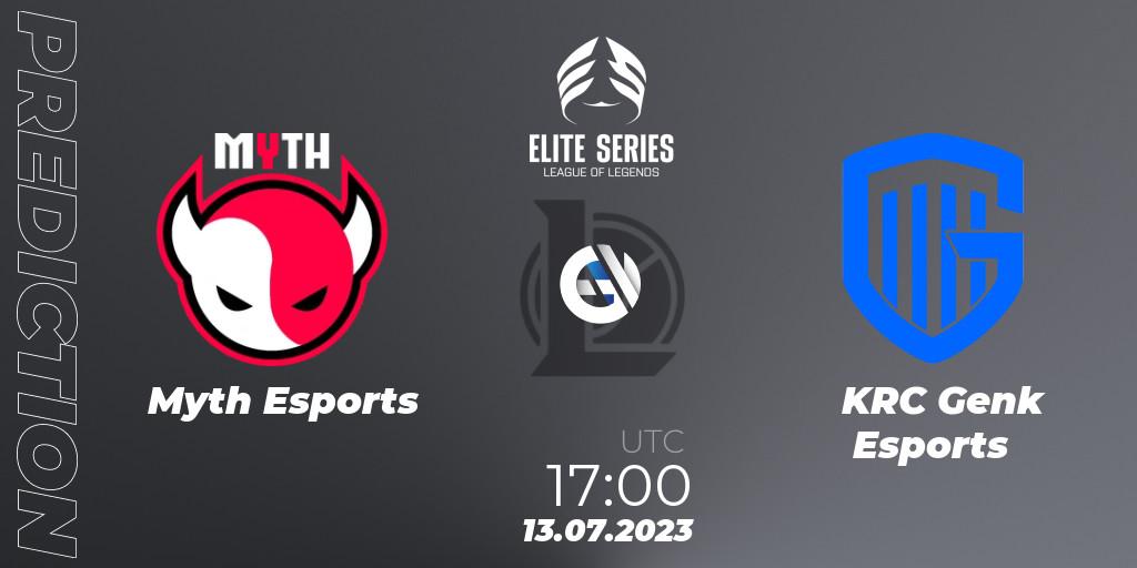 Myth Esports - KRC Genk Esports: прогноз. 13.07.2023 at 17:00, LoL, Elite Series Summer 2023