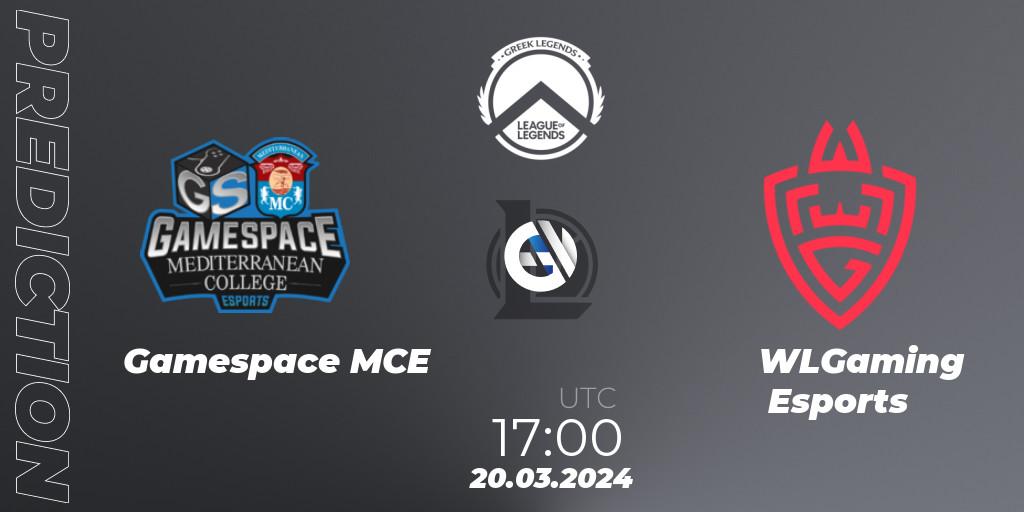 Gamespace MCE - WLGaming Esports: прогноз. 20.03.2024 at 17:00, LoL, GLL Spring 2024