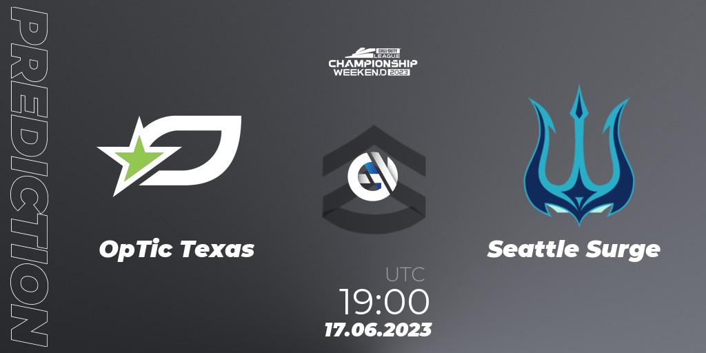 OpTic Texas - Seattle Surge: прогноз. 17.06.2023 at 19:00, Call of Duty, Call of Duty League Championship 2023