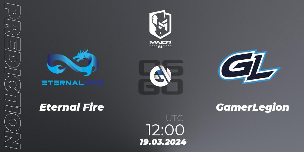 Eternal Fire - GamerLegion: прогноз. 19.03.2024 at 12:00, Counter-Strike (CS2), PGL CS2 Major Copenhagen 2024 Challengers Stage