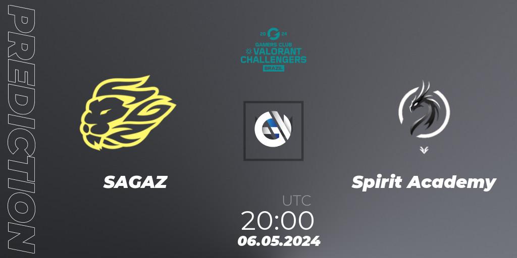 SAGAZ - Spirit Academy: прогноз. 06.05.2024 at 20:00, VALORANT, VALORANT Challengers 2024 Brazil: Split 1 - Relegation