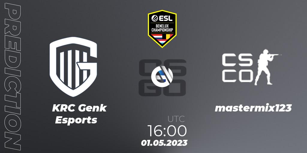 KRC Genk Esports - mastermix123: прогноз. 01.05.2023 at 16:00, Counter-Strike (CS2), ESL Benelux Championship Spring 2023