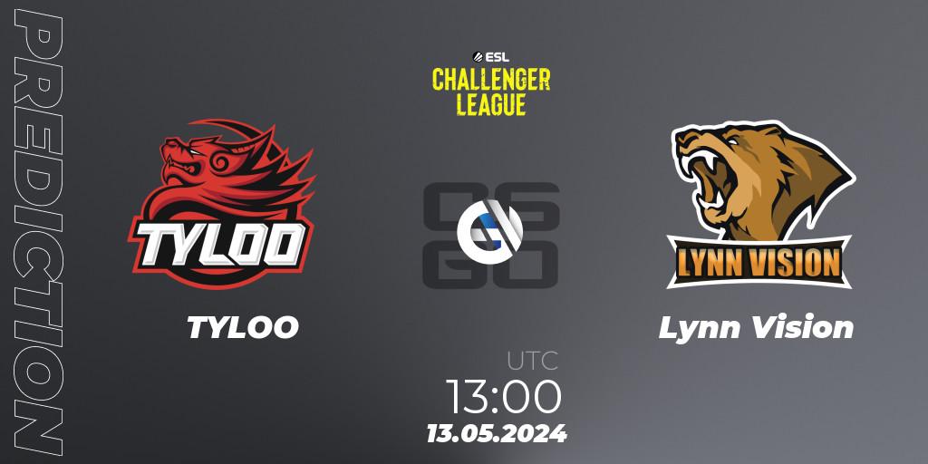 TYLOO - Lynn Vision: прогноз. 13.05.2024 at 13:00, Counter-Strike (CS2), ESL Challenger League Season 47: Asia