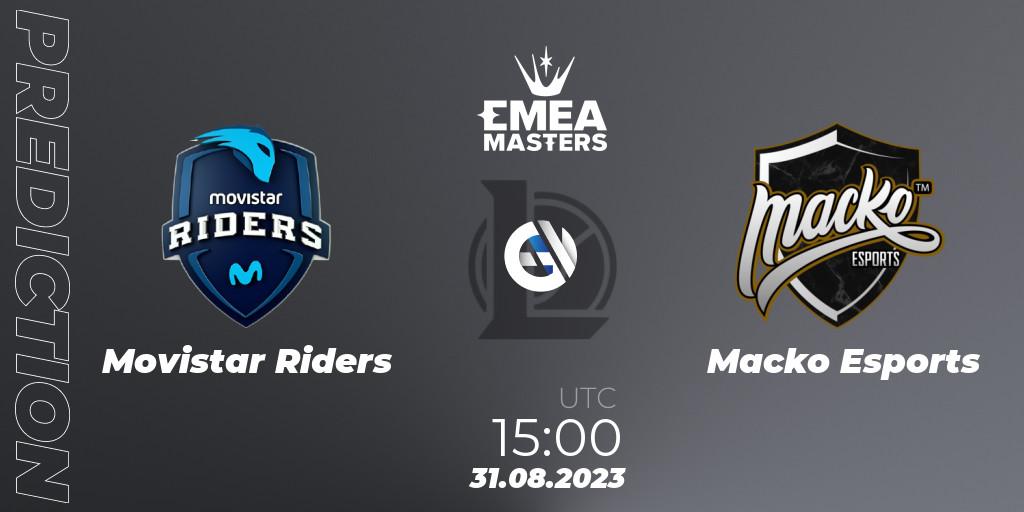 Movistar Riders - Macko Esports: прогноз. 31.08.23, LoL, EMEA Masters Summer 2023