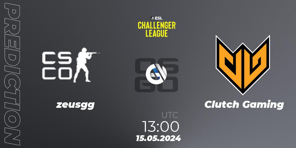 zeusgg - Clutch Gaming: прогноз. 15.05.2024 at 13:00, Counter-Strike (CS2), ESL Challenger League Season 47: Asia