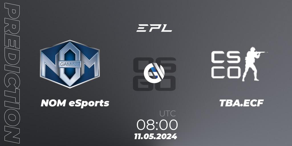 NOM eSports - TBA.ECF: прогноз. 11.05.2024 at 08:00, Counter-Strike (CS2), European Pro League Season 17: Division 2