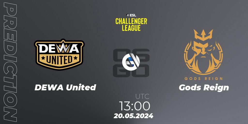 DEWA United - Gods Reign: прогноз. 20.05.2024 at 13:00, Counter-Strike (CS2), ESL Challenger League Season 47: Asia
