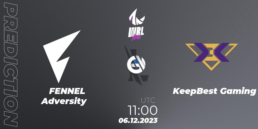 FENNEL Adversity - KeepBest Gaming: прогноз. 06.12.2023 at 11:00, Wild Rift, WRL Asia 2023 - Season 2 - Regular Season