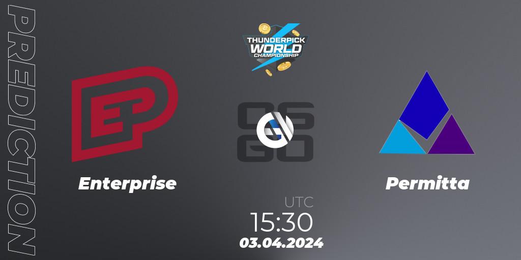 Enterprise - Permitta: прогноз. 03.04.24, CS2 (CS:GO), Thunderpick World Championship 2024: European Series #1