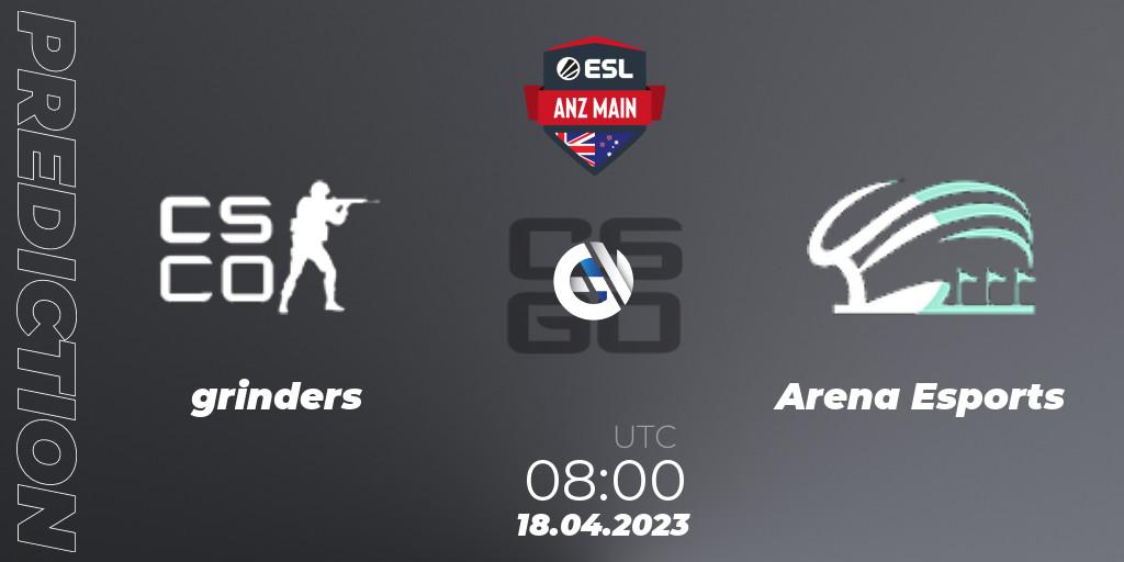 grinders - Arena Esports: прогноз. 18.04.2023 at 08:00, Counter-Strike (CS2), ESL ANZ Main Season 16