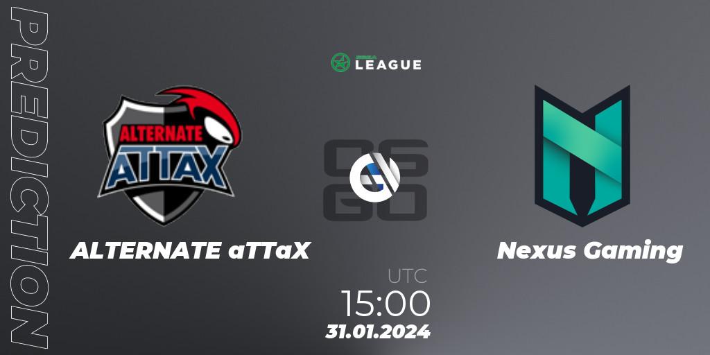 ALTERNATE aTTaX - Nexus Gaming: прогноз. 31.01.2024 at 15:00, Counter-Strike (CS2), ESEA Season 48: Advanced Division - Europe