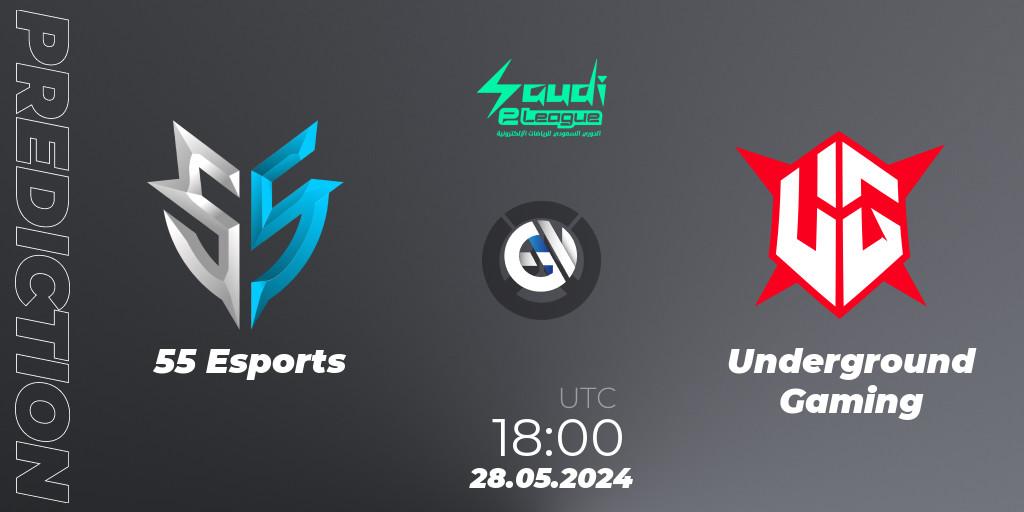 55 Esports - Underground Gaming: прогноз. 28.05.2024 at 18:00, Overwatch, Saudi eLeague 2024 - Major 2 Phase 2
