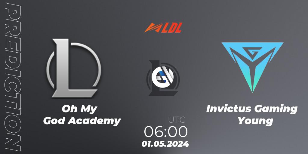Oh My God Academy - Invictus Gaming Young: прогноз. 01.05.2024 at 06:00, LoL, LDL 2024 - Stage 2