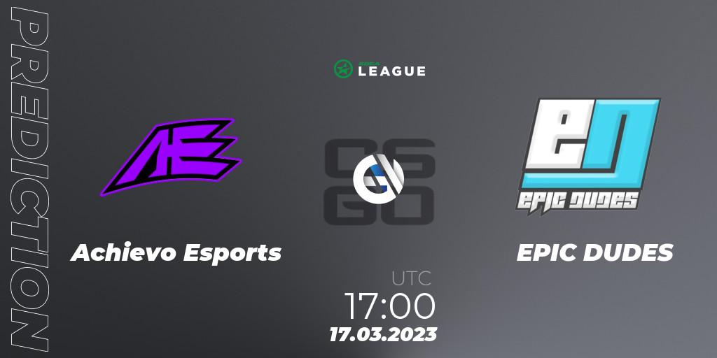 Achievo Esports - EPIC DUDES: прогноз. 17.03.2023 at 17:00, Counter-Strike (CS2), ESEA Season 44: Main Division - Europe