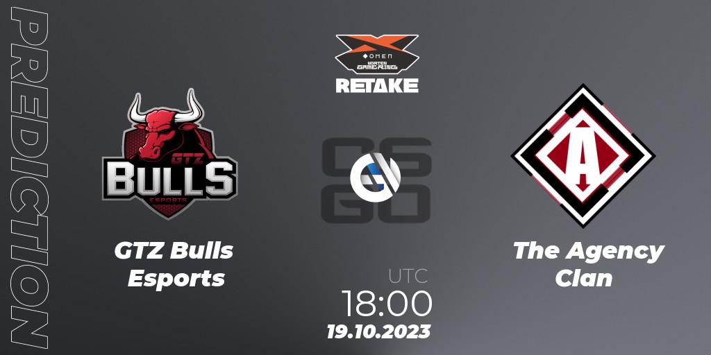 GTZ Bulls Esports - The Agency Clan: прогноз. 19.10.23, CS2 (CS:GO), Circuito Retake Season 7: Take #2
