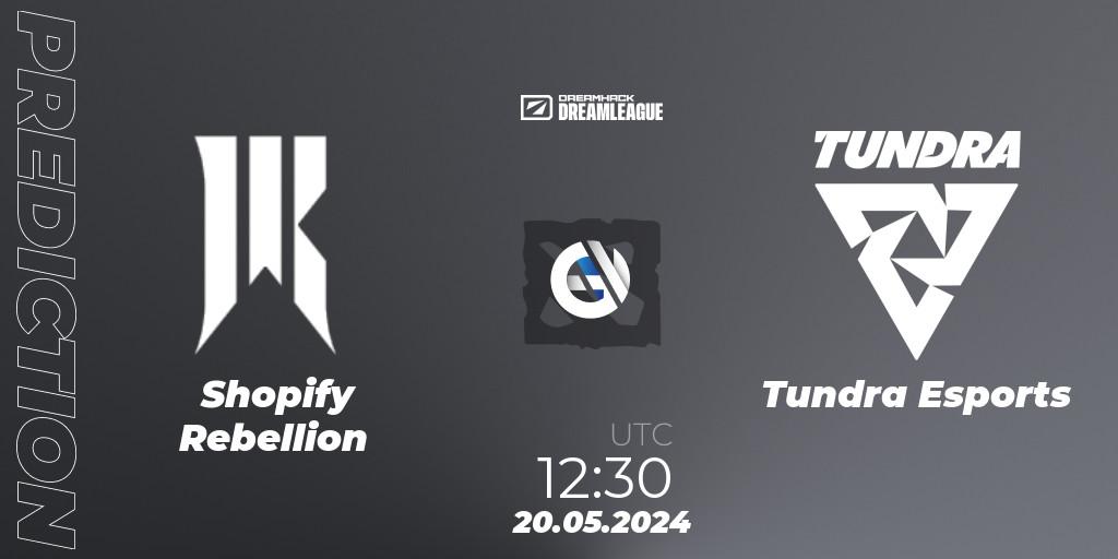 Shopify Rebellion - Tundra Esports: прогноз. 20.05.2024 at 12:40, Dota 2, DreamLeague Season 23