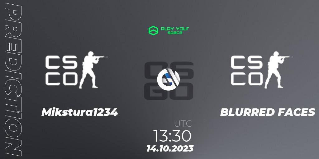 Mikstura1234 - BLURRED FACES: прогноз. 14.10.2023 at 13:50, Counter-Strike (CS2), PYspace Cash Cup Finals