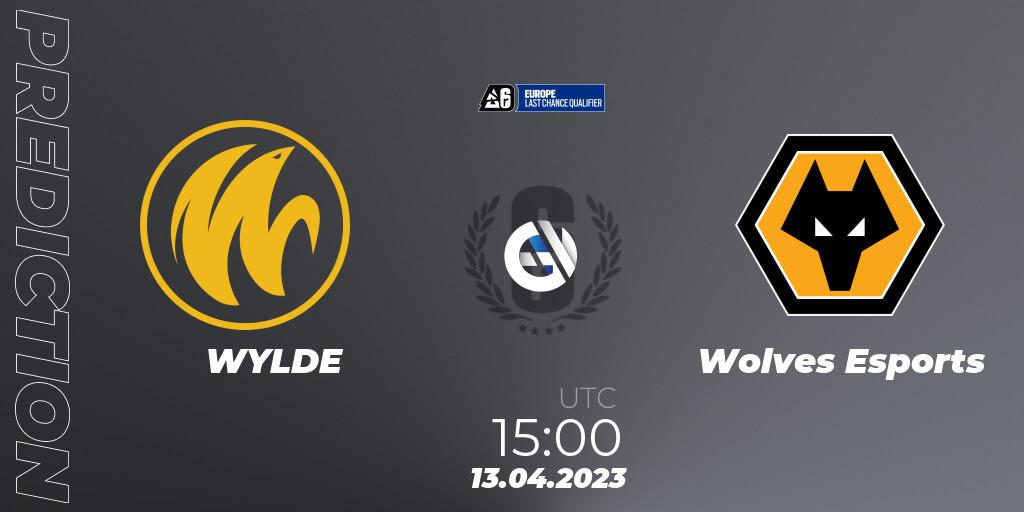 WYLDE - Wolves Esports: прогноз. 13.04.2023 at 15:00, Rainbow Six, Europe League 2023 - Stage 1 - Last Chance Qualifiers