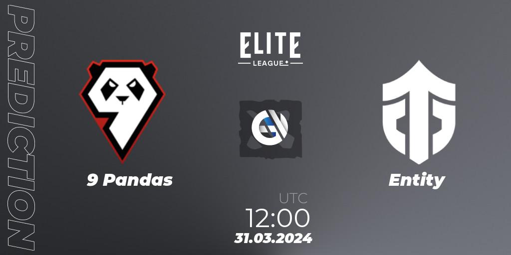 9 Pandas - Entity: прогноз. 31.03.24, Dota 2, Elite League: Swiss Stage
