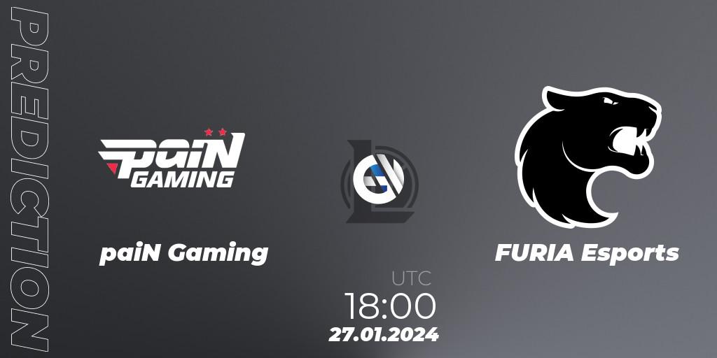paiN Gaming - FURIA Esports: прогноз. 27.01.24, LoL, CBLOL Split 1 2024 - Group Stage