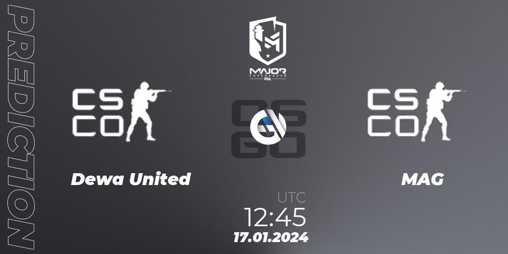 DEWA United - MAG: прогноз. 17.01.2024 at 12:30, Counter-Strike (CS2), PGL CS2 Major Copenhagen 2024 Asia RMR Open Qualifier