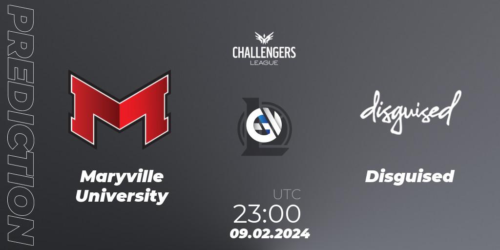 Maryville University - Disguised: прогноз. 09.02.2024 at 23:00, LoL, NACL 2024 Spring - Group Stage