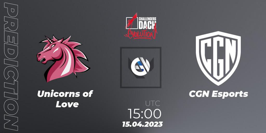 Unicorns of Love - CGN Esports: прогноз. 15.04.2023 at 15:00, VALORANT, VALORANT Challengers DACH: Evolution Split 2 - Regular Season